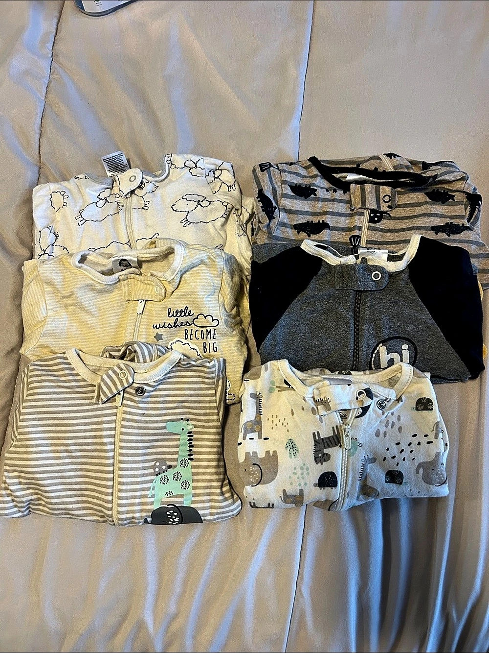 Gerber Organic Cotton Sleep 'N Play Footed Pajamas Baby 0-3M Bundle